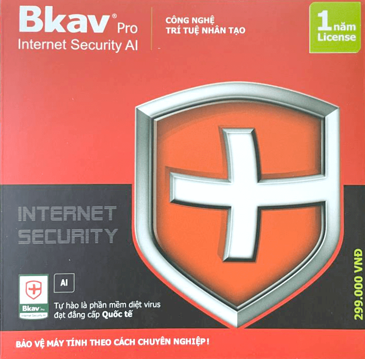 BẢN QUYỀN BKAV PRO INTERNET SECURITY AI 1PC/12T