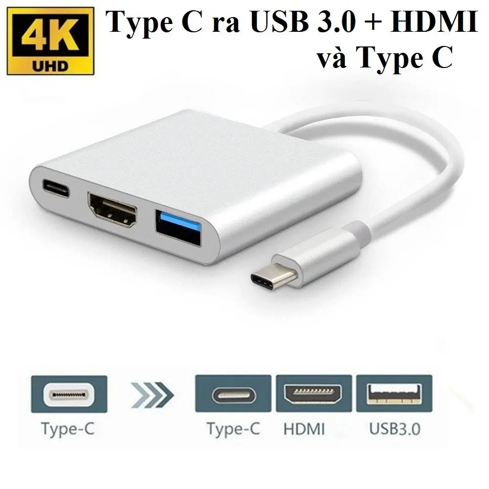 CÁP CHUYỂN TYPE-C RA USB 3.0, HDMI, TYPE-C