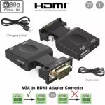 ĐẦU CHUYỂN VGA TO HDMI 6CM (VGA ĐỰC SANG HDMI CÁI, CÓ AUDIO, BOX)