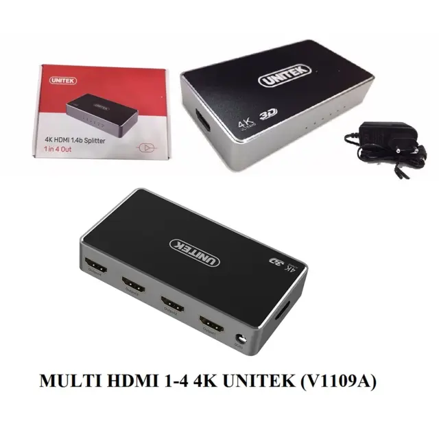 HUB 1HDMI RA 4HDMI UNITEK 4K (V1109A)