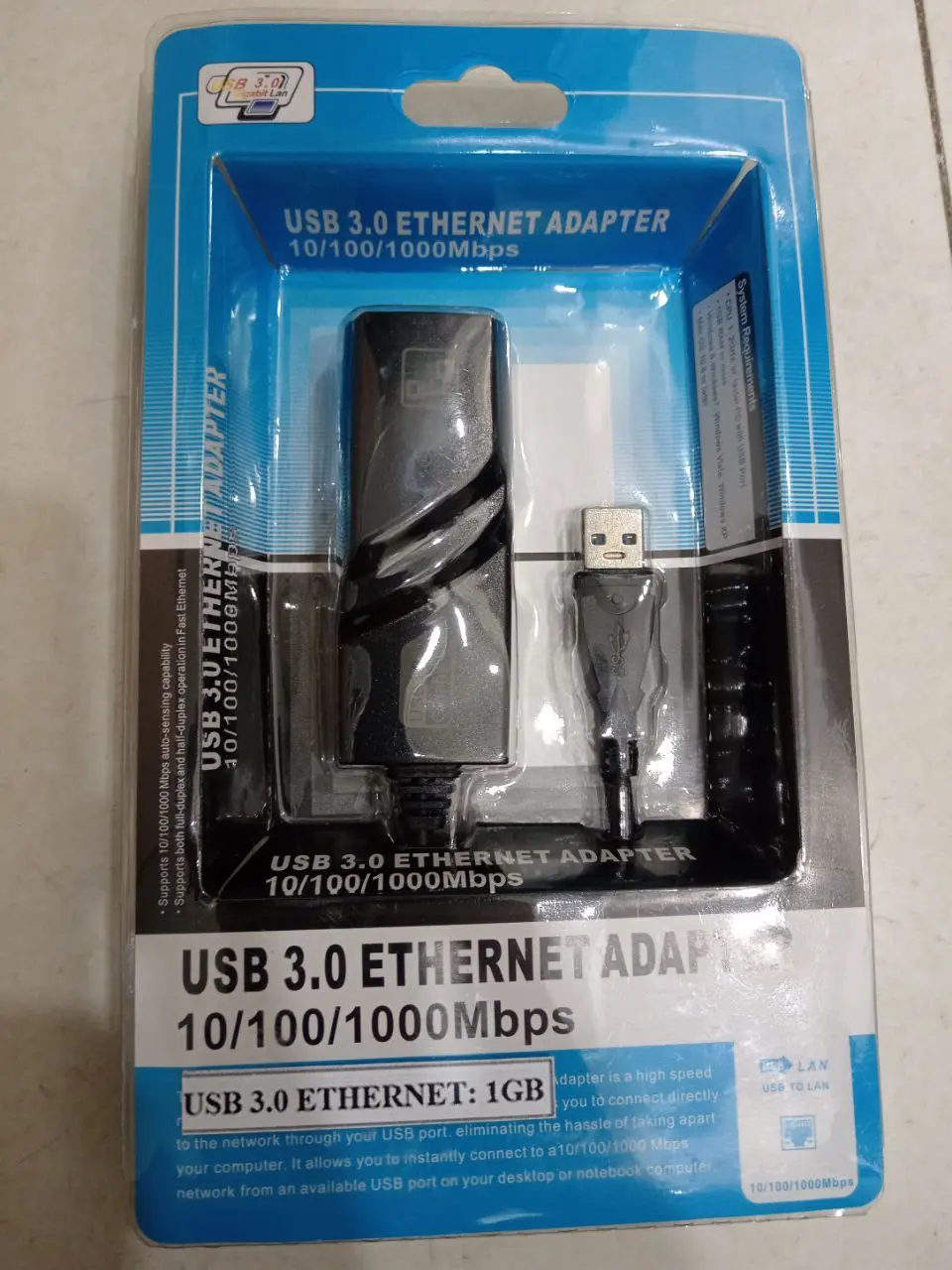 USB RA LAN APPLE 3.0 1000MBPS (1GBPS) DẠNG DÂY 24CM