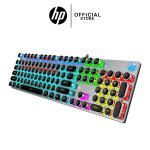 KEYBOARD HP GK400Y LED BLACK USB (NÚT TRÒN, PHÍM CƠ, BLUE SWITCH)