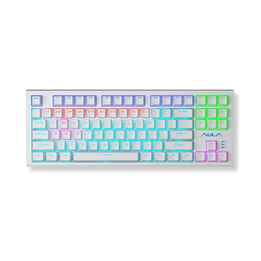 KEYBOARD AULA F3032 LED WHITE USB TYPE-C