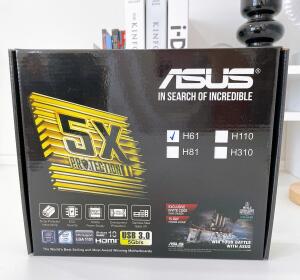 Mainboard SK 1155 ASUS H61 Box RENEW (VGA, LAN 1000Mbps, 2 khe RAM DDR3, mATX)