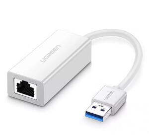 BỘ CHUYỂN ĐỔI USB RA LAN 3.0 UGREEN 20255 TỐC ĐỘ 10/100/1000MBPS MÀU TRẮNG