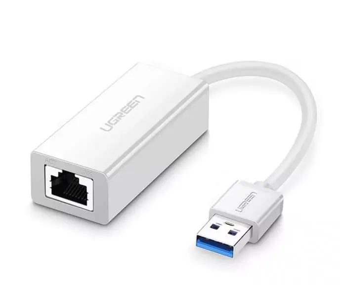 BỘ CHUYỂN ĐỔI USB RA LAN 3.0 UGREEN 20255 TỐC ĐỘ 10/100/1000MBPS MÀU TRẮNG