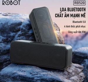 LOA BLUETOOTH ROBOT RB520 BLACK CHÍNH HÃNG (10W, V5.0, CÓ KHE THẺ NHỚ)