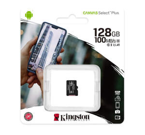 THẺ NHỚ MICROSD 128G KINGSTON CANVAS SELECT 100R BOX CLASS10 U1 100MB/S CHÍNH HÃNG FPT