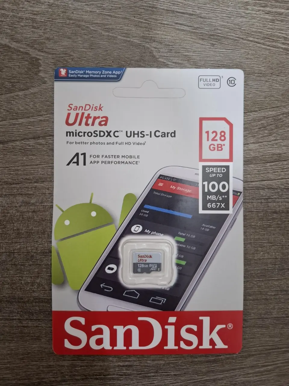 THẺ NHỚ MICROSD 128G SANDISK ULTRA BOX CLASS10 U1 100MB/S