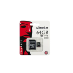 THẺ NHỚ MICROSD 64G KINGSTON BOX CLASS10 80MB/S (KÈM SD ADAPTER)