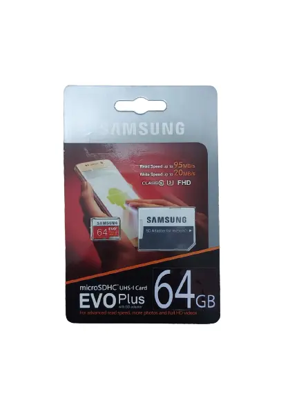 THẺ NHỚ MICROSD 64G SAMSUNG EVO PLUS BOX CLASS10 U3 95MB/S (KÈM SD ADAPTER)