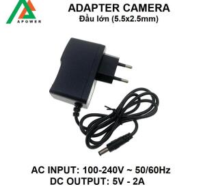 ADAPTER CAMERA APOWER 5V-2A CHUYÊN CAMERA ĐẦU LỚN (5.5X2.5MM)