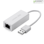 BỘ CHUYỂN ĐỔI TỪ USB RA LAN 2,0 10/100 UGREEN 20253 MÀU TRẮNG