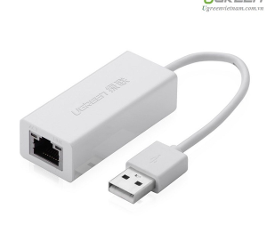 BỘ CHUYỂN ĐỔI TỪ USB RA LAN 2,0 10/100 UGREEN 20253 MÀU TRẮNG